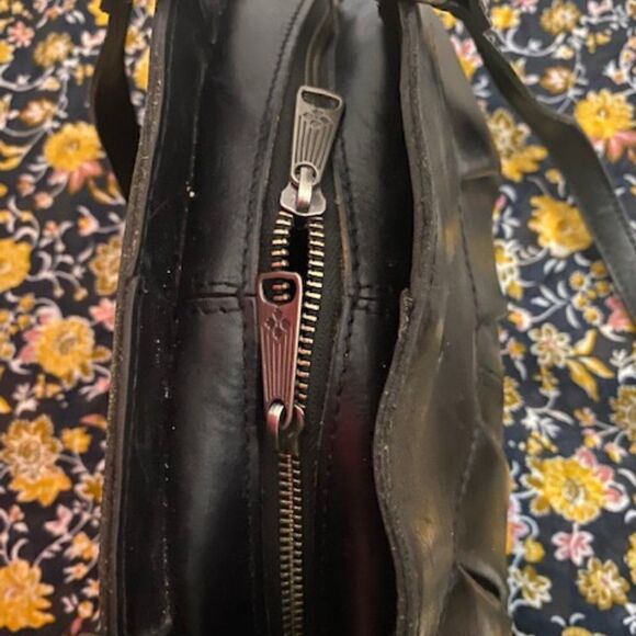 Patricia Nash Macellara Satchell Black Leather bag - Picture 6 of 16